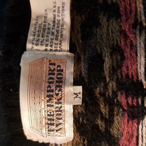 Vintage wool blend fair isle style cardigan - Picture 6 of 8